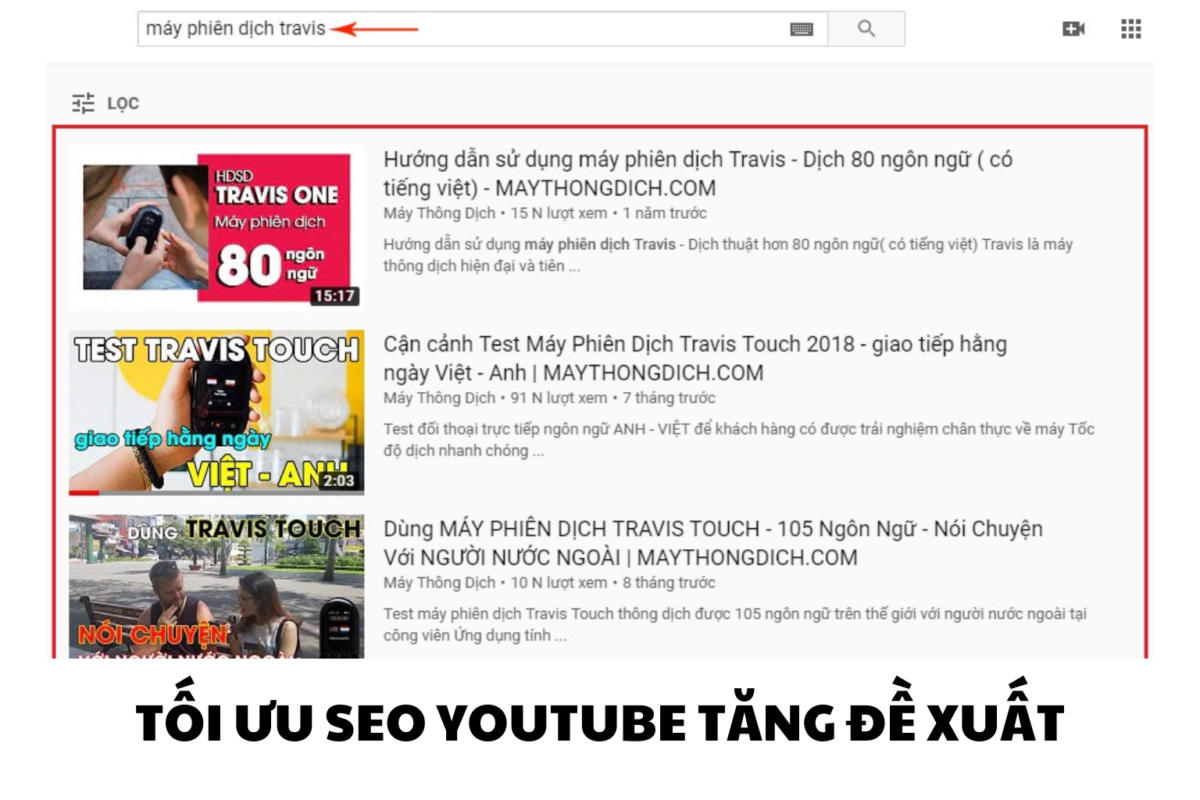 Tối ưu SEO Youtube giúp video tăng đề xuất