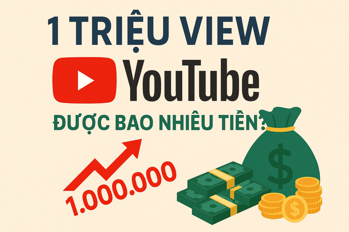 1 triệu view youtube được bao nhiêu tiền?