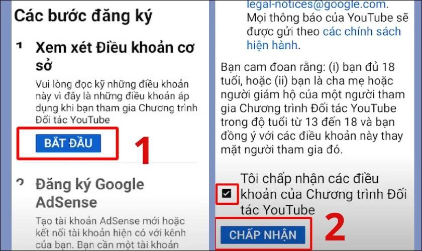 Cách bật kiếm tiền YouTube trên điện thoại