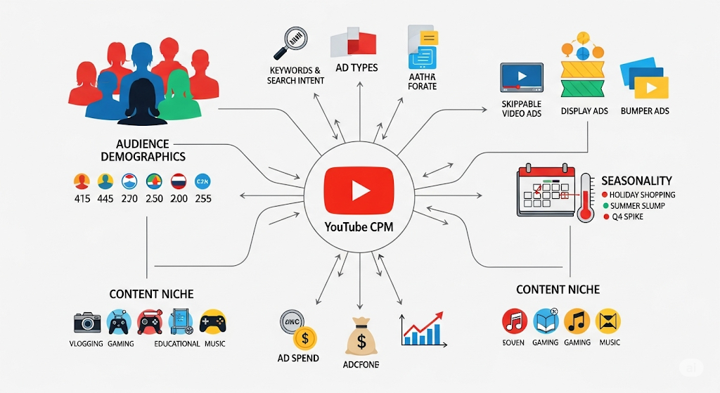 Cách Yếu Tố Ảnh Hưởng Đến CPM Youtube