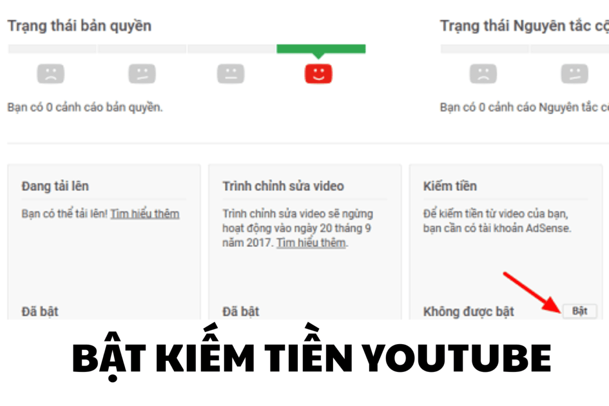 Bật kiếm tiền Youtube là gì?