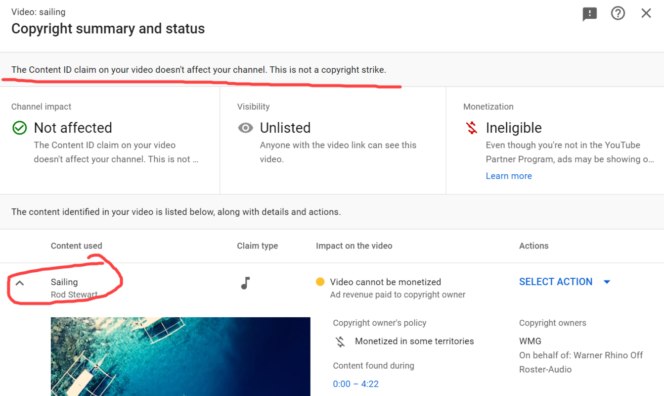 Sử dụng hệ thống Content ID check bản quyền