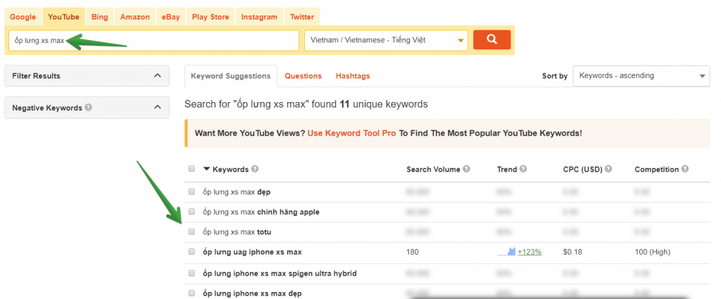 Chọn đúng từ khóa cho kênh Youtube