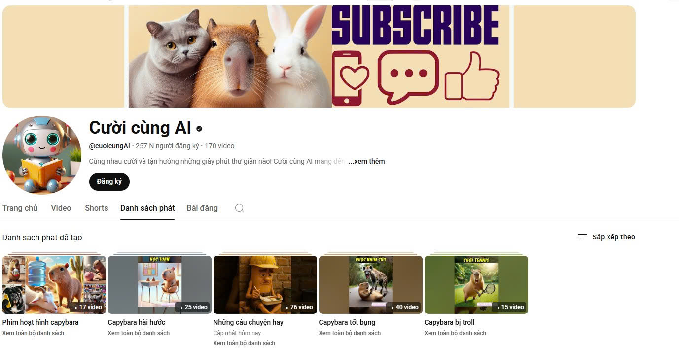 Tạo danh sách phát giúp tối ưu kênh Youtube