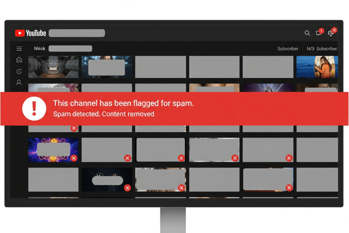 Kênh YouTube Bị Gắn Cờ Spam