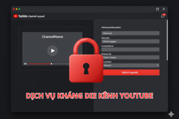Dịch Vụ Kháng Die Kênh YouTube - Học Viện Youtube – Lấy Lại Kênh Bị Khóa An Toàn