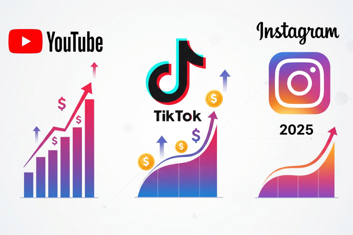 So Sánh Thu Nhập Giữa YouTube – TikTok – Instagram