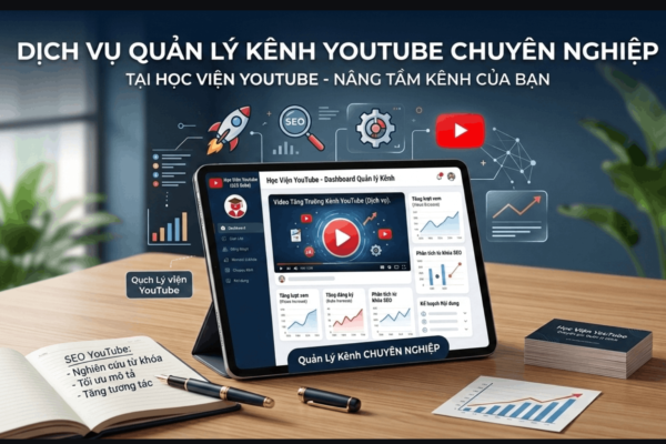 Dịch Vụ Quản Lý Kênh Youtube Tại Học Viện Youtube – Giải Pháp Phát Triển Kênh Chuyên Nghiệp