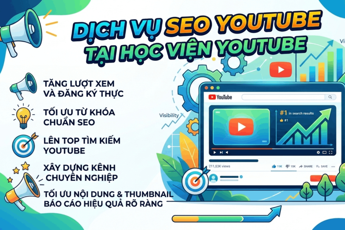 Dịch Vụ SEO Youtube Tại Học Viện Youtube Có Gì Khác Biệt?