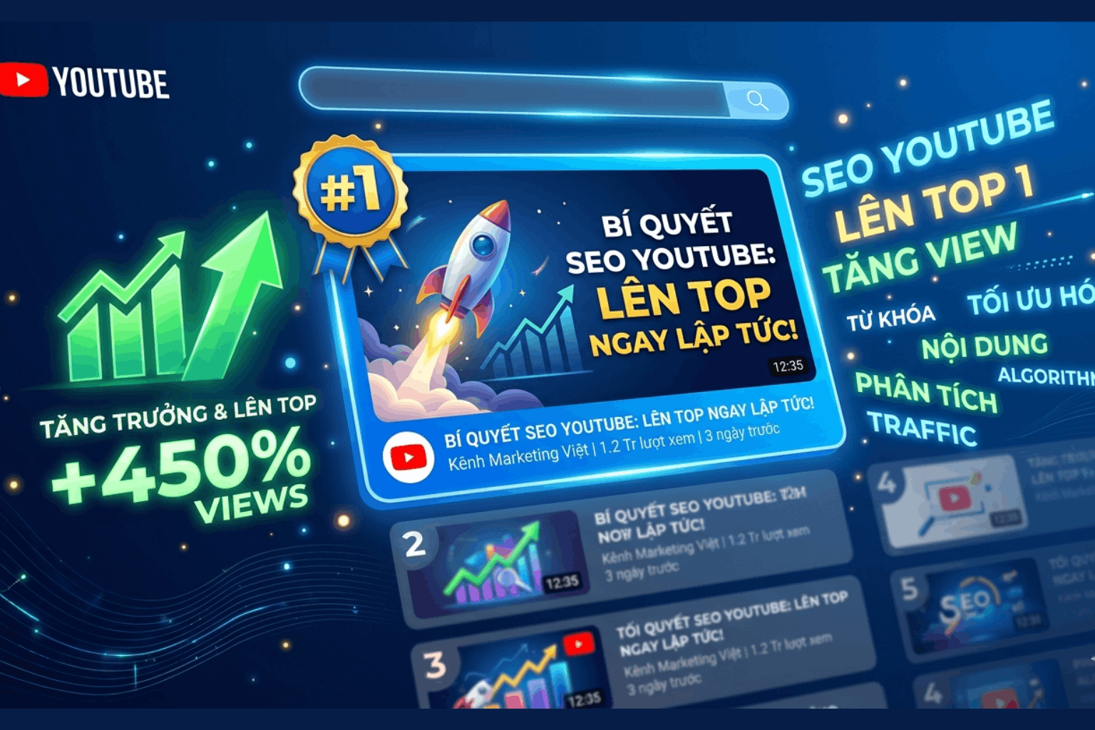 SEO Youtube Lên Top: Hướng Dẫn Chi Tiết Đưa Video Lên Top Tìm Kiếm YouTube & Google