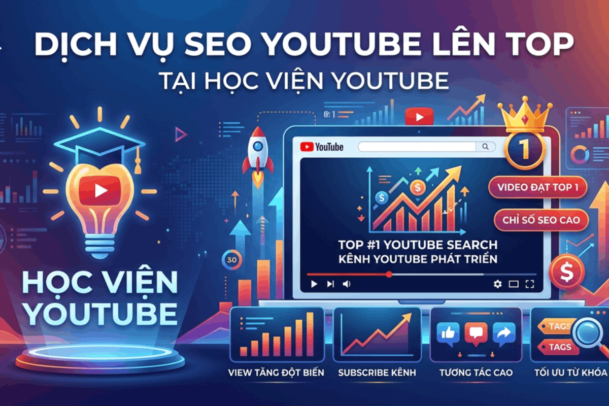 Dịch Vụ SEO Youtube Lên Top tại Học Viện YouTube