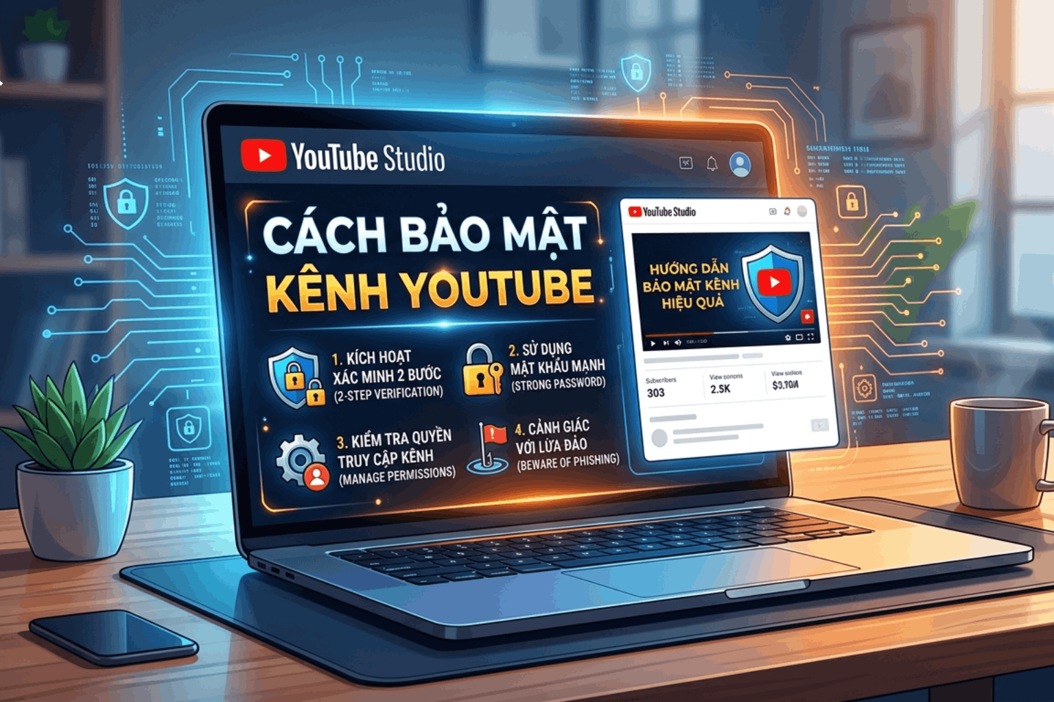 Cách Bảo Mật Kênh YouTube Hiệu Quả – Ngăn Chặn Hack, Giữ An Toàn Tài Khoản Ngay Hôm Nay