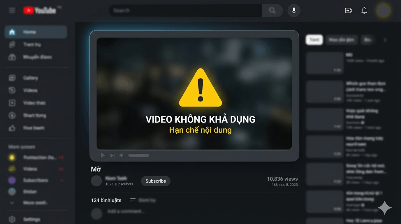 Kênh Youtube Bị Hạn Chế Là Gì?