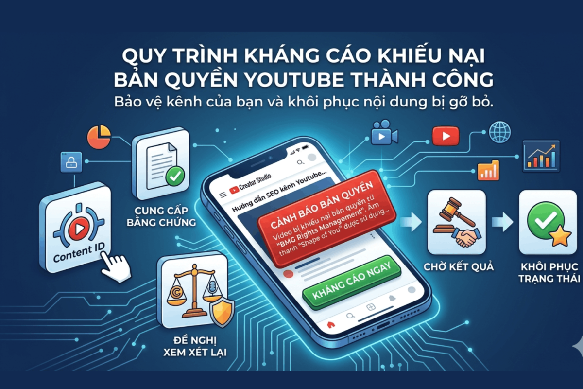 Quy Trình Kháng Cáo Copyright YouTube Chuẩn 2026