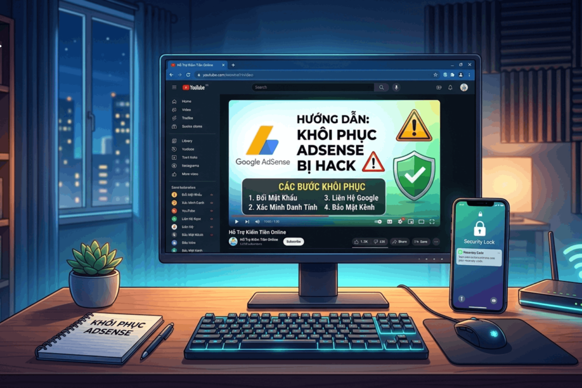 Học Viện Youtube - Đơn Vị Hỗ Trợ Khôi Phục Adsense Bị Hack Uy Tín