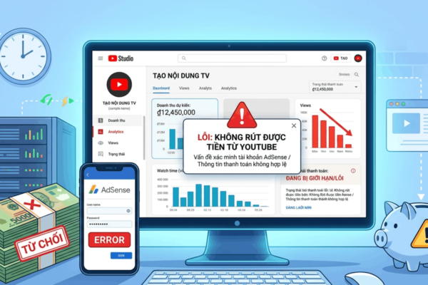Lỗi Không Rút Được Tiền Từ YouTube: Nguyên Nhân, Cách Khắc Phục & Hướng Dẫn Chi Tiết 2026