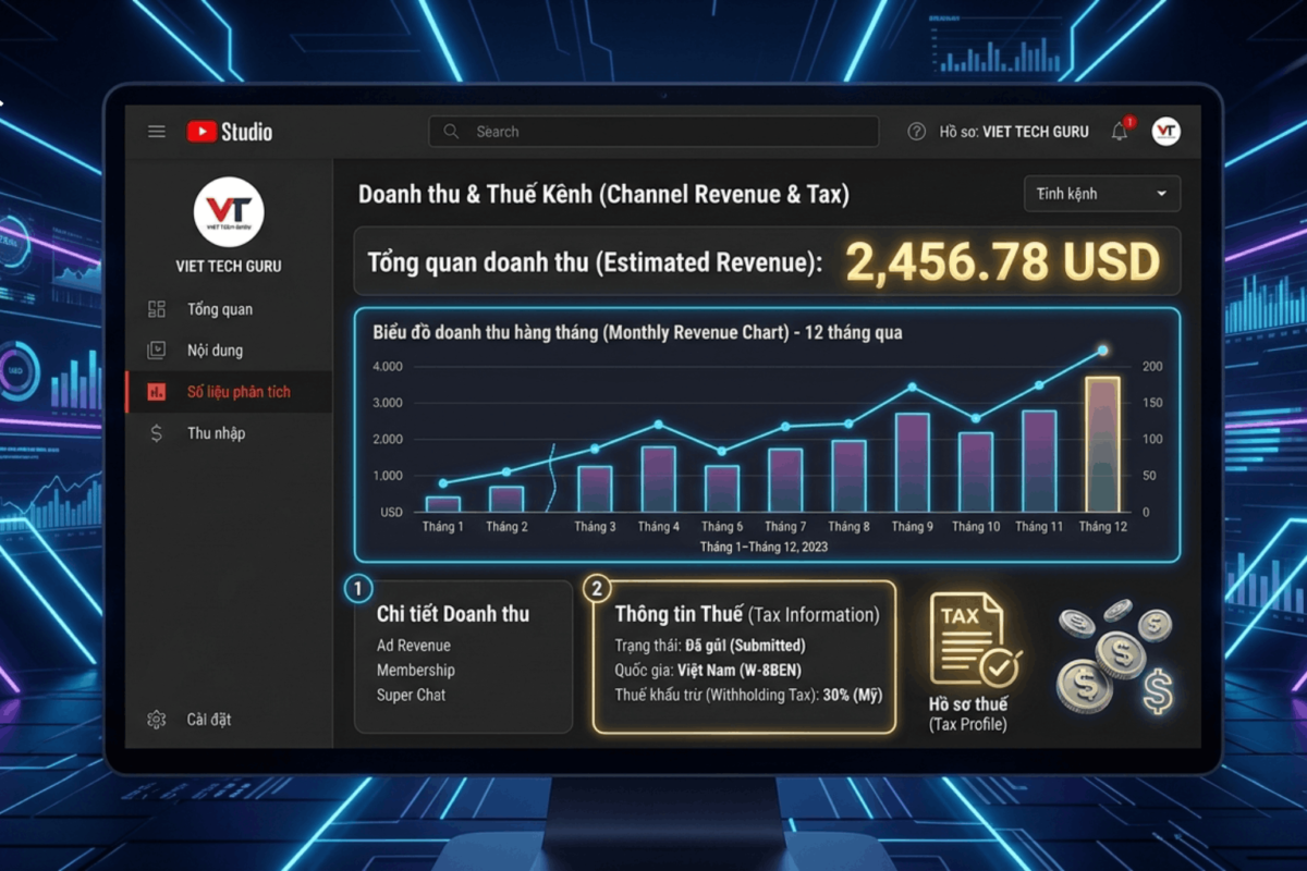 Cách Giảm Thuế Adsense YouTube Hợp Pháp