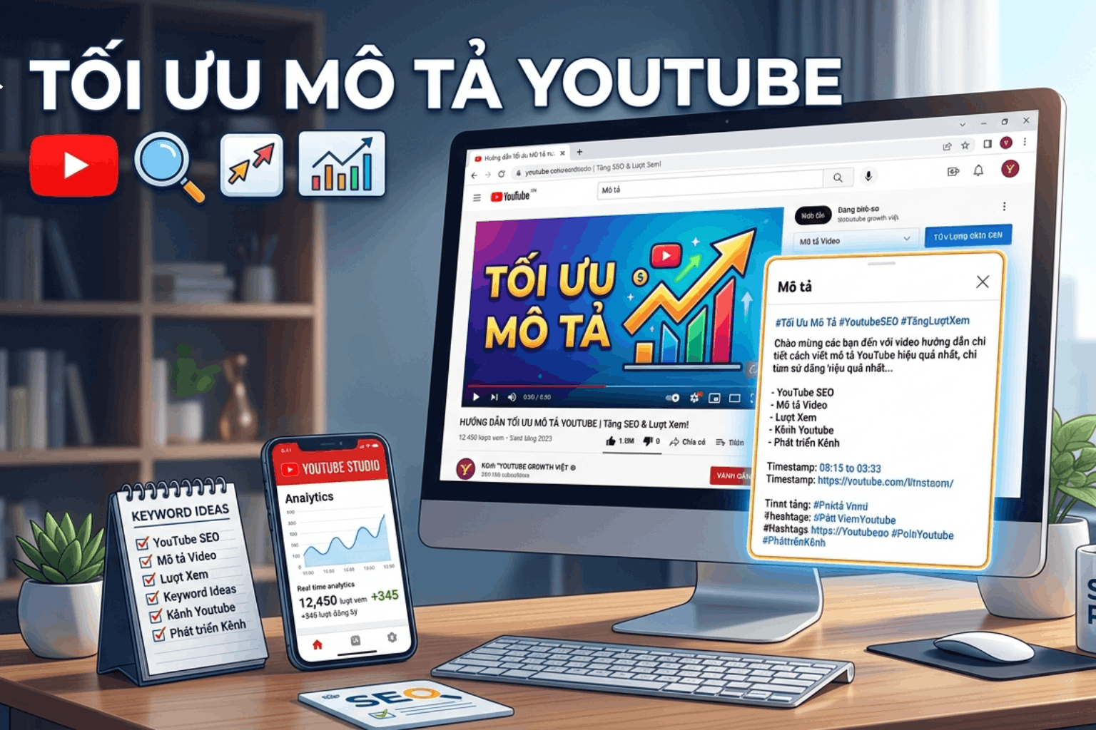 Tối Ưu Mô Tả Youtube Chuẩn TOP 1: Hướng Dẫn Tăng View, CTR Và Chuyển Đổi