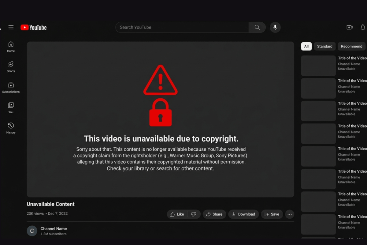 Những Sai Lầm Khiến Video Bị Chặn Do Bản Quyền Nghiêm Trọng Hơn