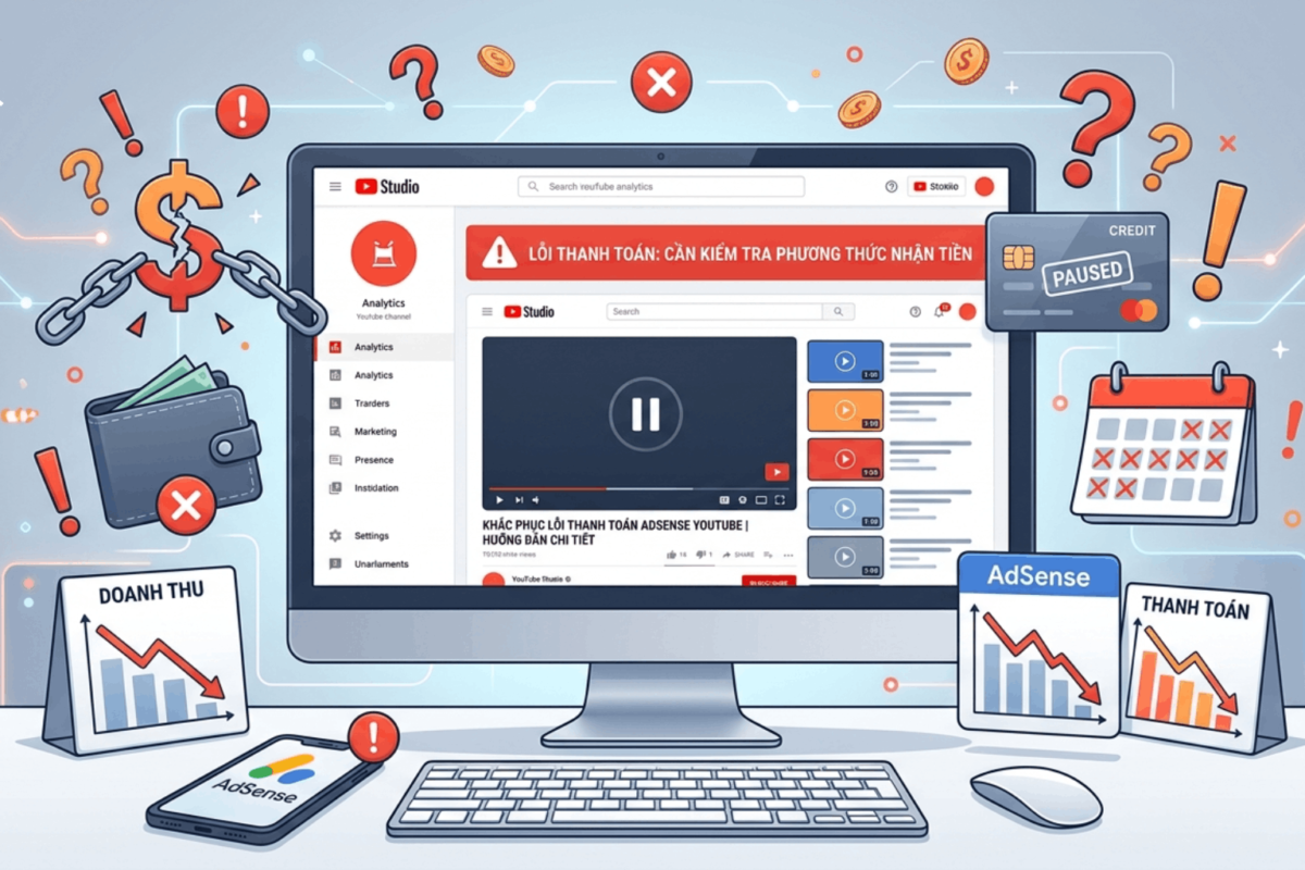 Cách Khắc Phục Lỗi Thanh Toán Adsense Youtube Từng Bước