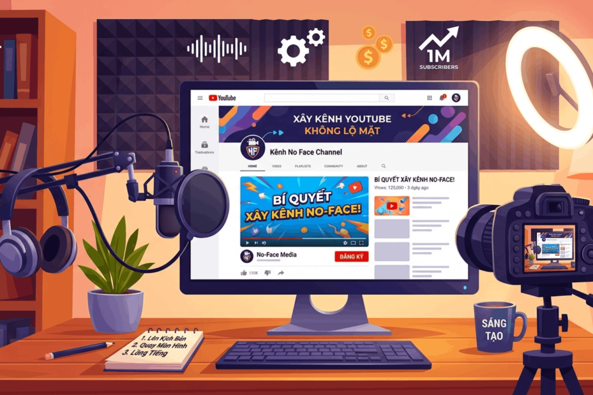 Hướng Dẫn Xây Kênh Youtube Không Lộ Mặt Từ A–Z